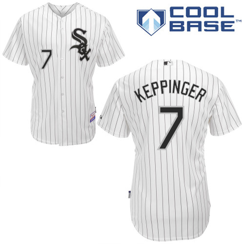 Jeff Keppinger #7 MLB Jersey-Chicago White Sox Men's Authentic Home White Cool Base Baseball Jersey